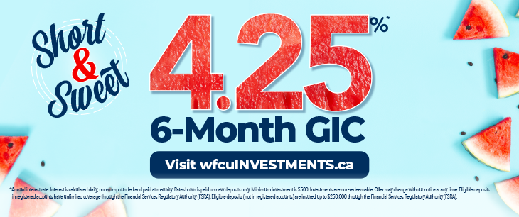 4.25% 6-Month GIC